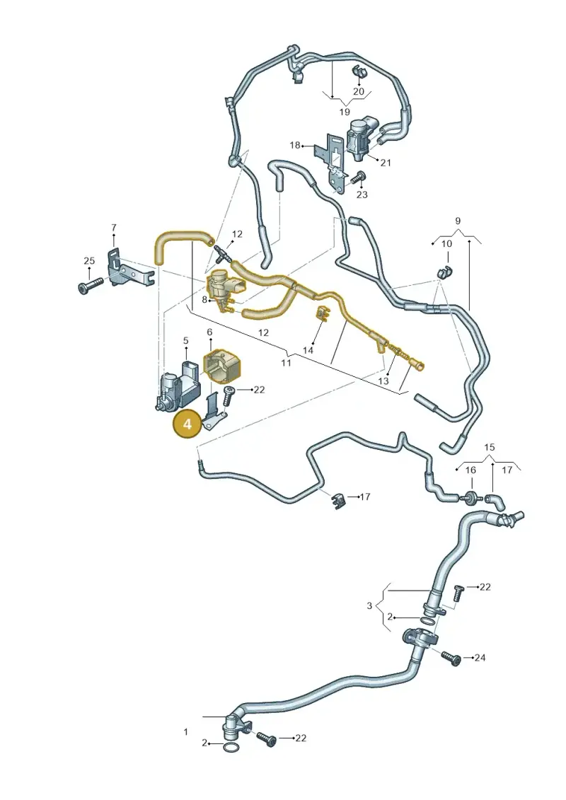 057131087D Audi Bracket
