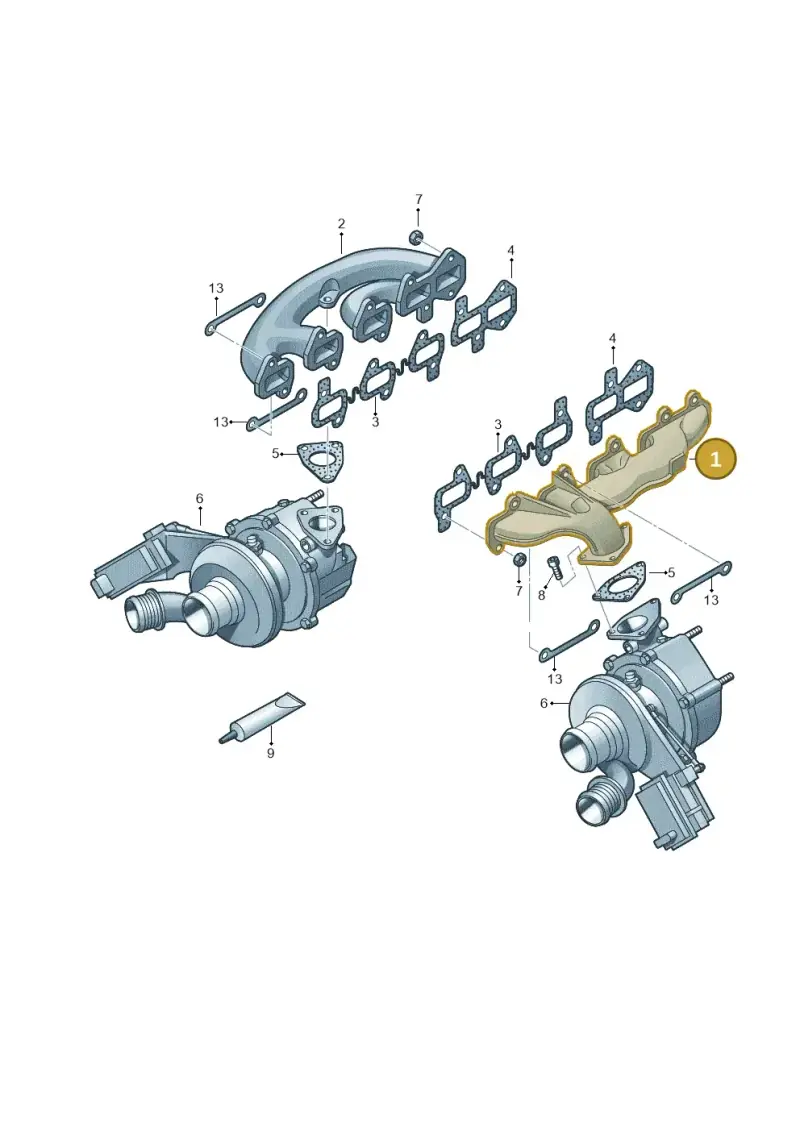 057253033BJ Volkswagen Exhaust Manifold