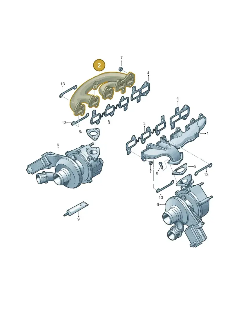 057253034BJ Volkswagen Exhaust Manifold
