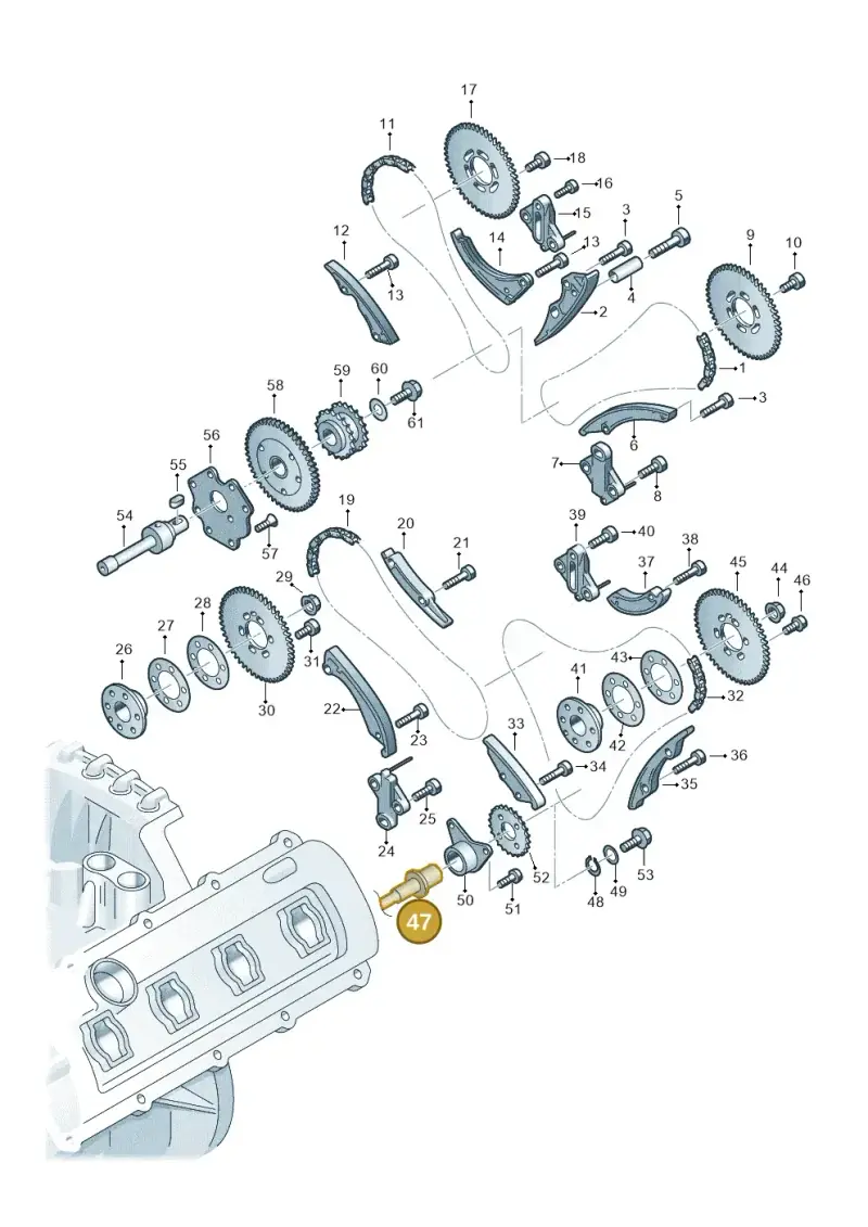 05A109341 Audi Primary Shaft
