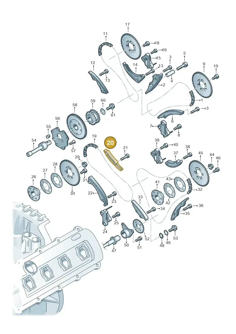 05A109469A Audi Guide Rail