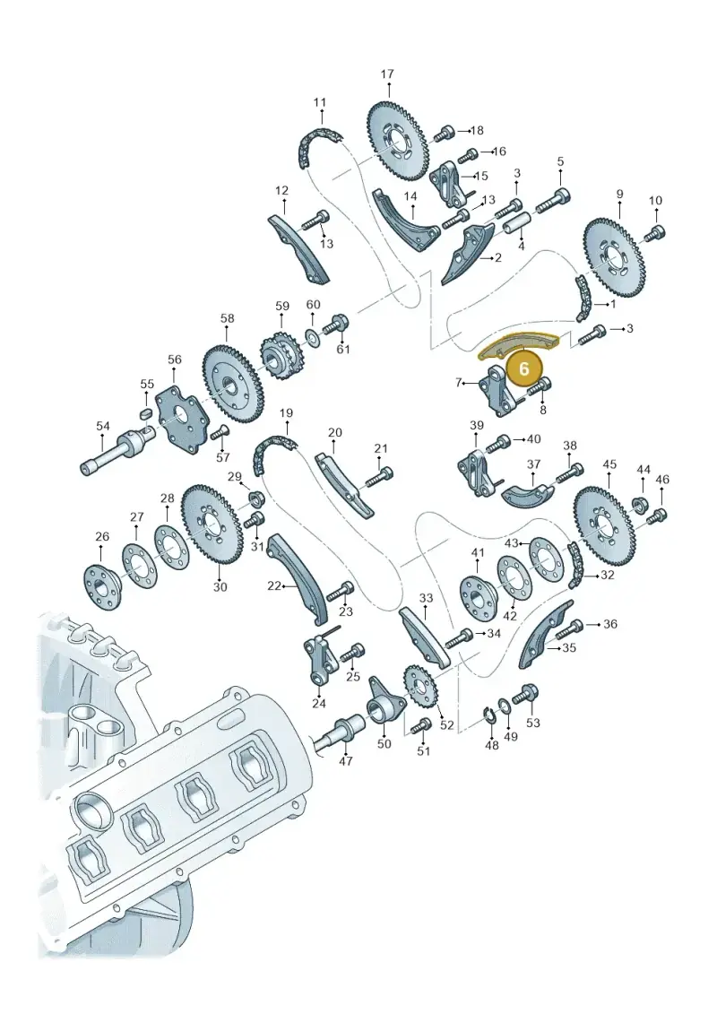 05A109508B Audi Guide Rail