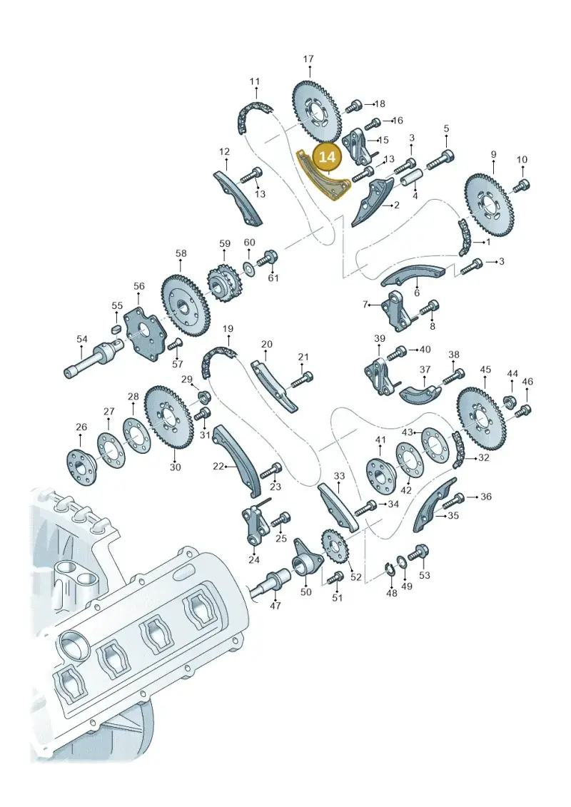 05A109509B Volkswagen Guide Rail
