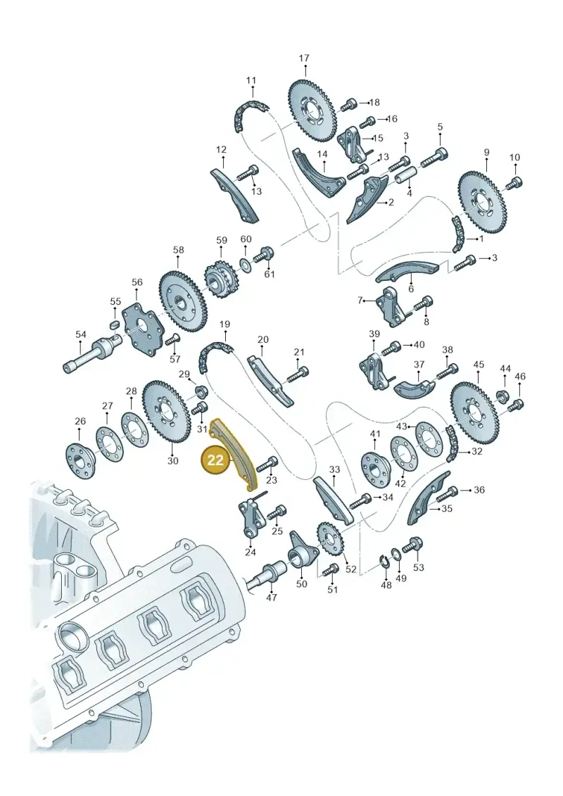 05A109510B Audi Guide Rail