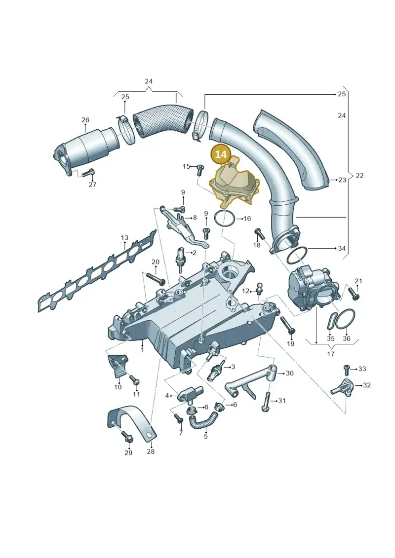 05L131501A Volkswagen Exhaust Gas Recirculation Valve