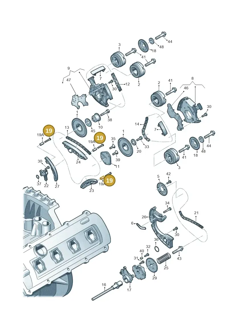 06E109220 Audi Pivot Bearing
