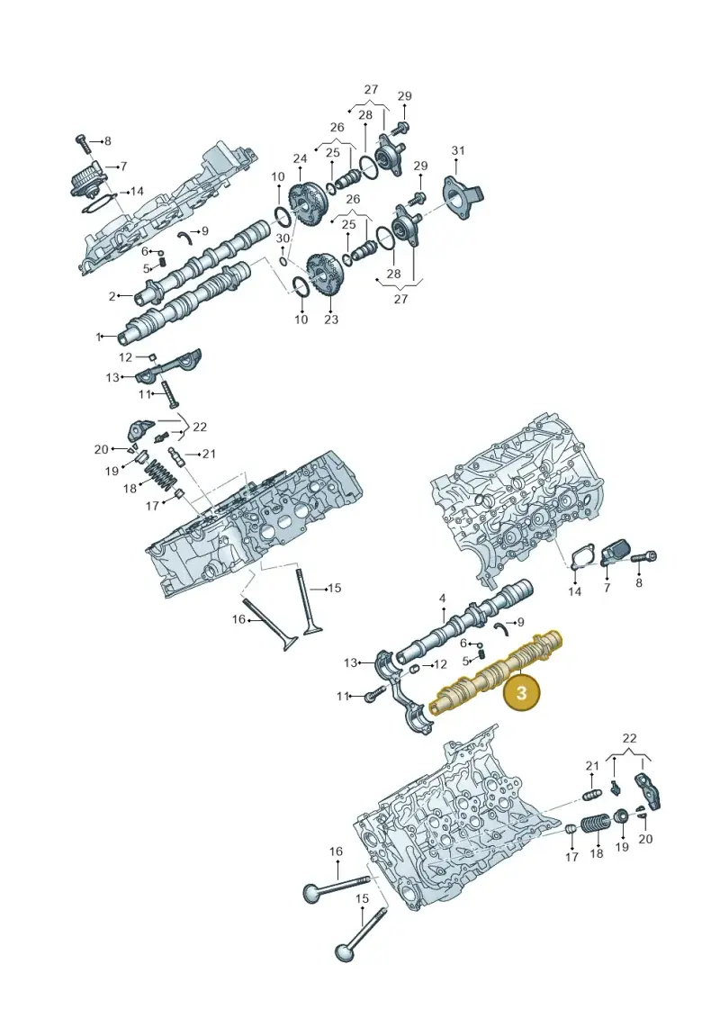 06M109003CR Audi Camshaft
