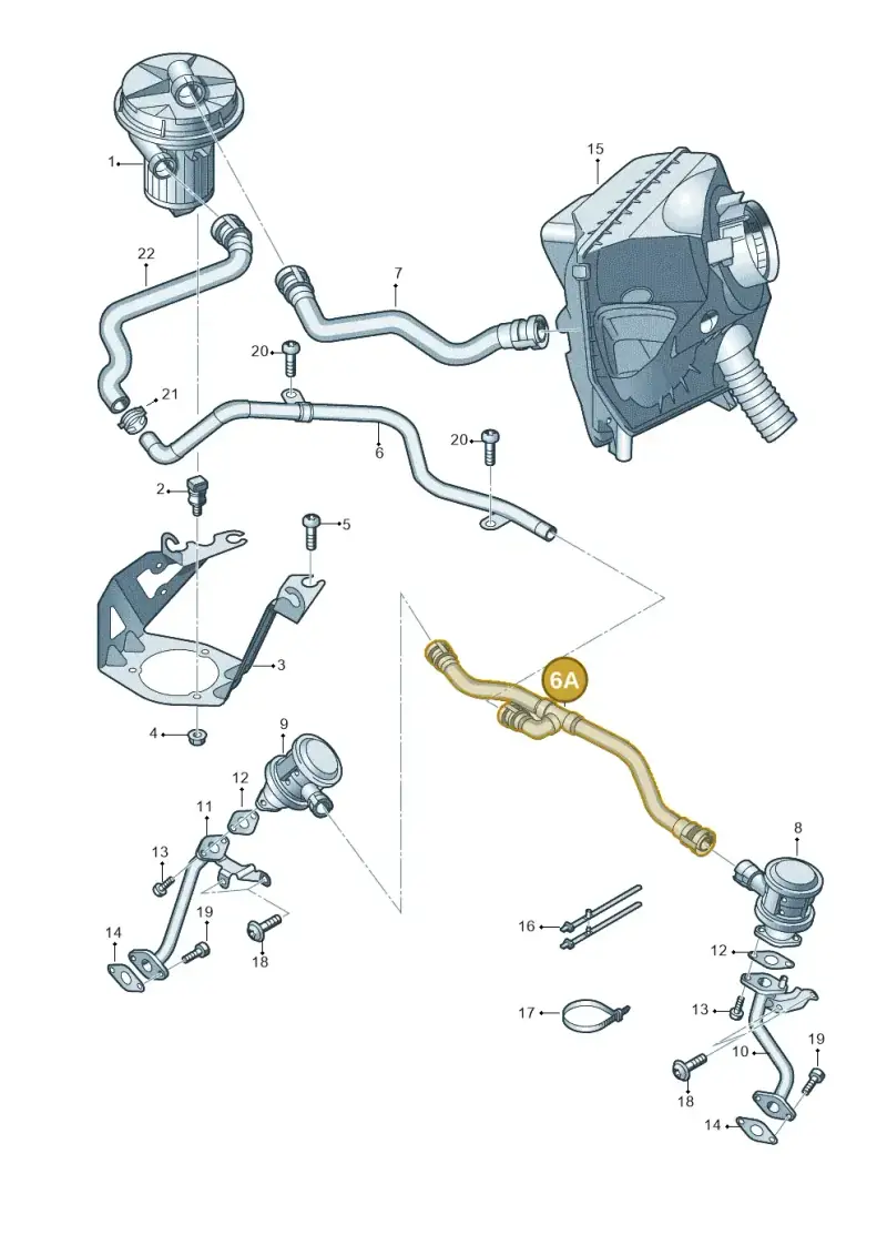 079131605Q Audi Connecting Hose