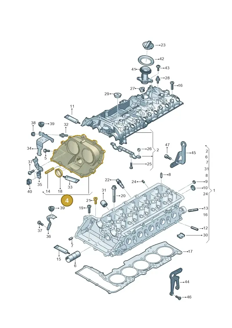 07K109283R Volkswagen Timing Chain Cover