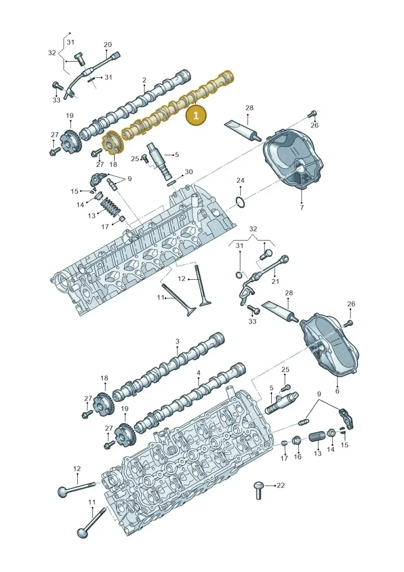 07L109101BS Volkswagen Camshaft