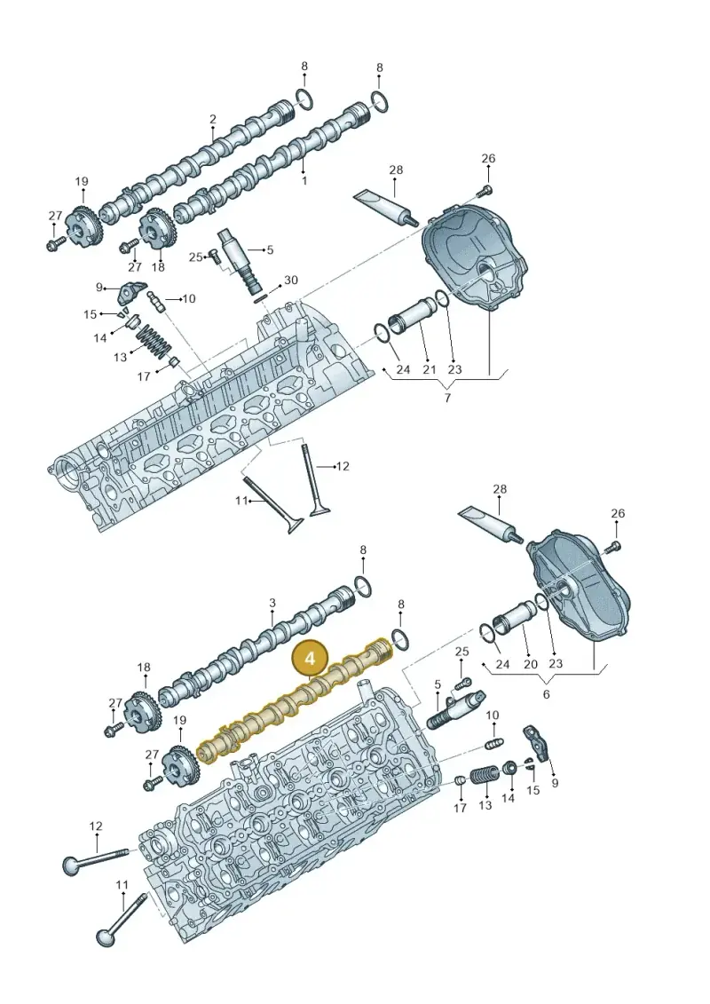 07L109104A Audi Camshaft