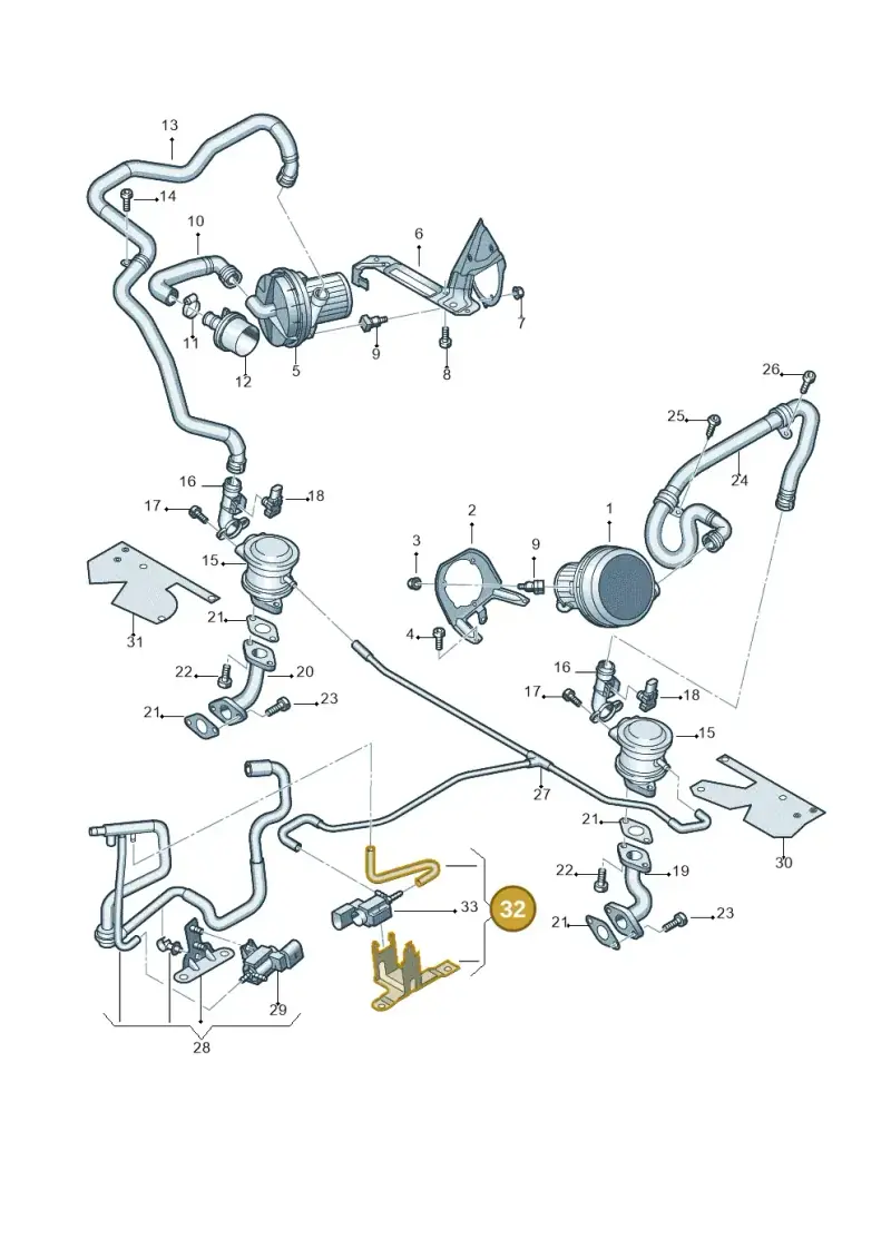 07L131425D Audi Support Bracket