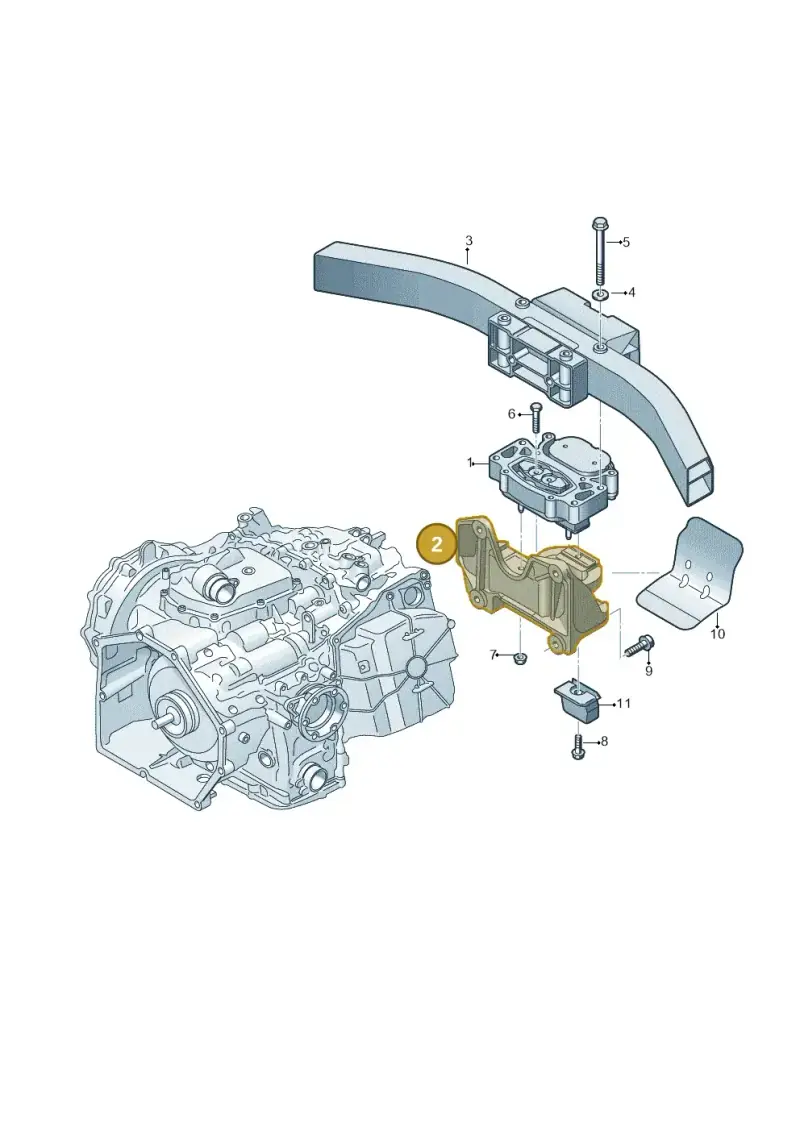 420399115E Audi Gearbox Support