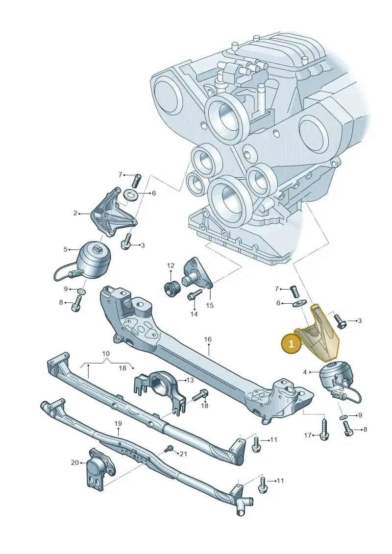 4E0199307BP Audi Engine Mount Support