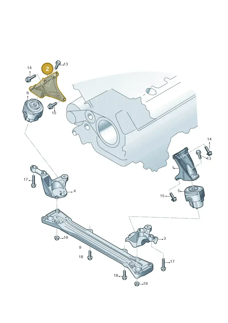 4F0199308AE Audi Engine Mount Bracket