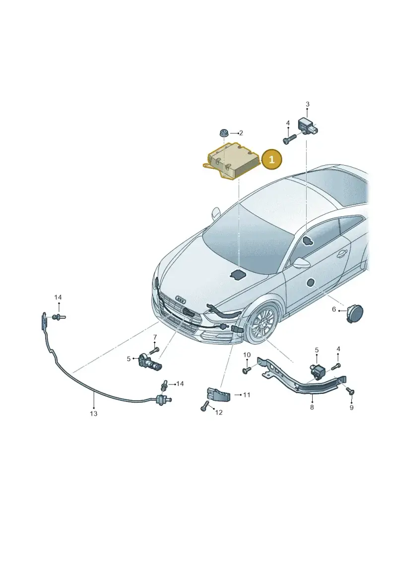5Q0959655P Audi Airbag Control Unit