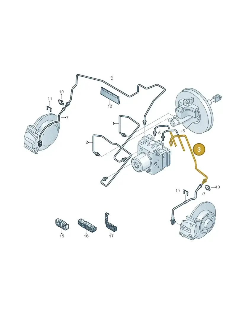 6C0614723D Volkswagen Hydraulic System Hose