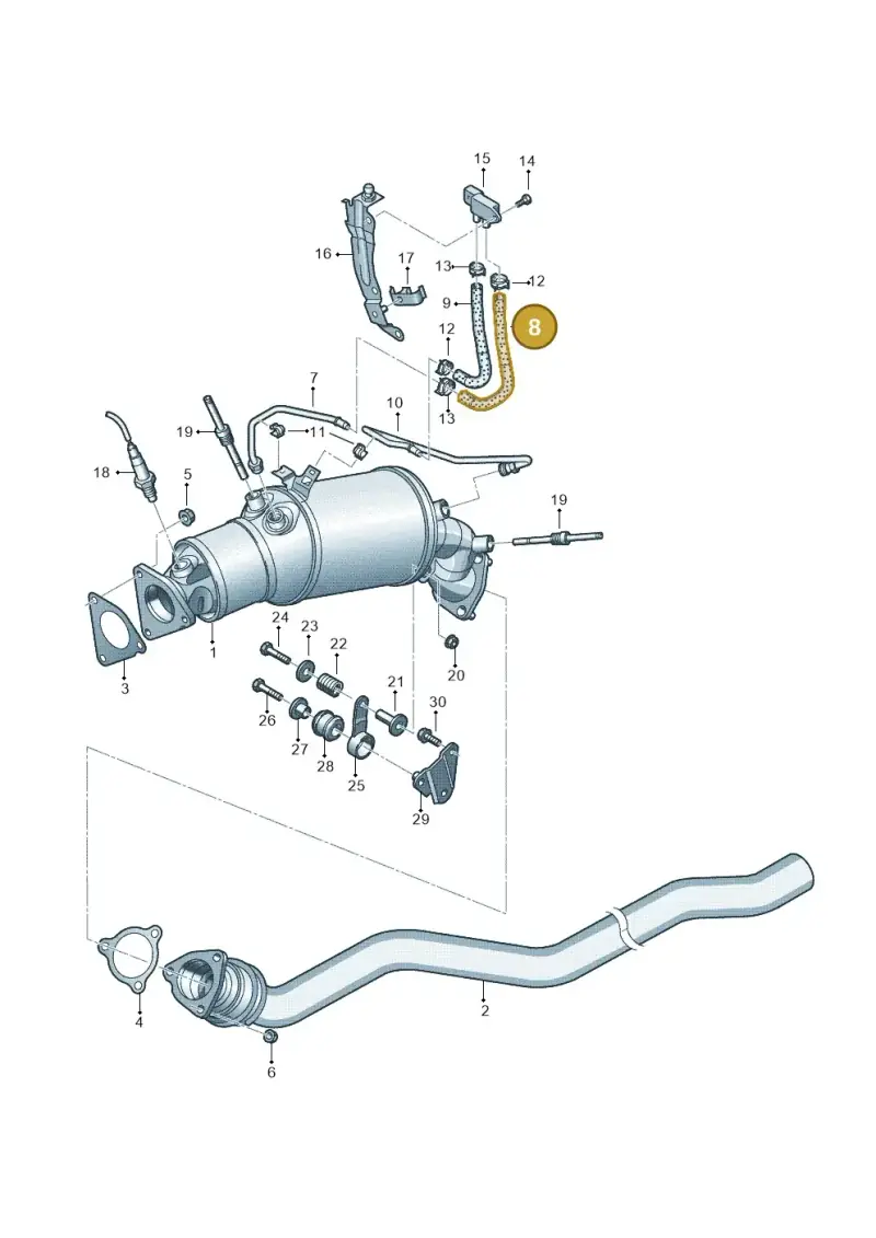8K0131850K Audi Flexible Hose