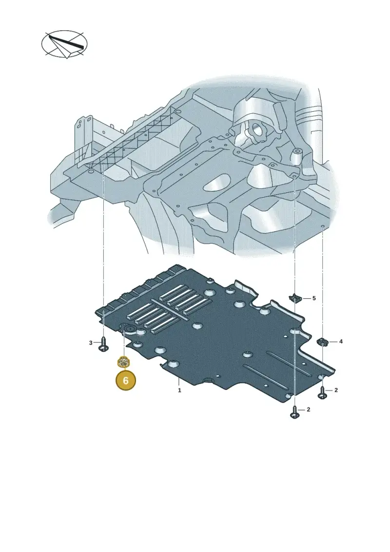 8K0261595 Audi Grommet