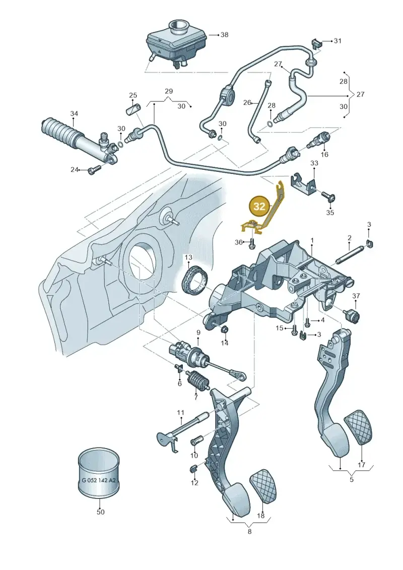 8K0721487 Volkswagen Retaining Plate