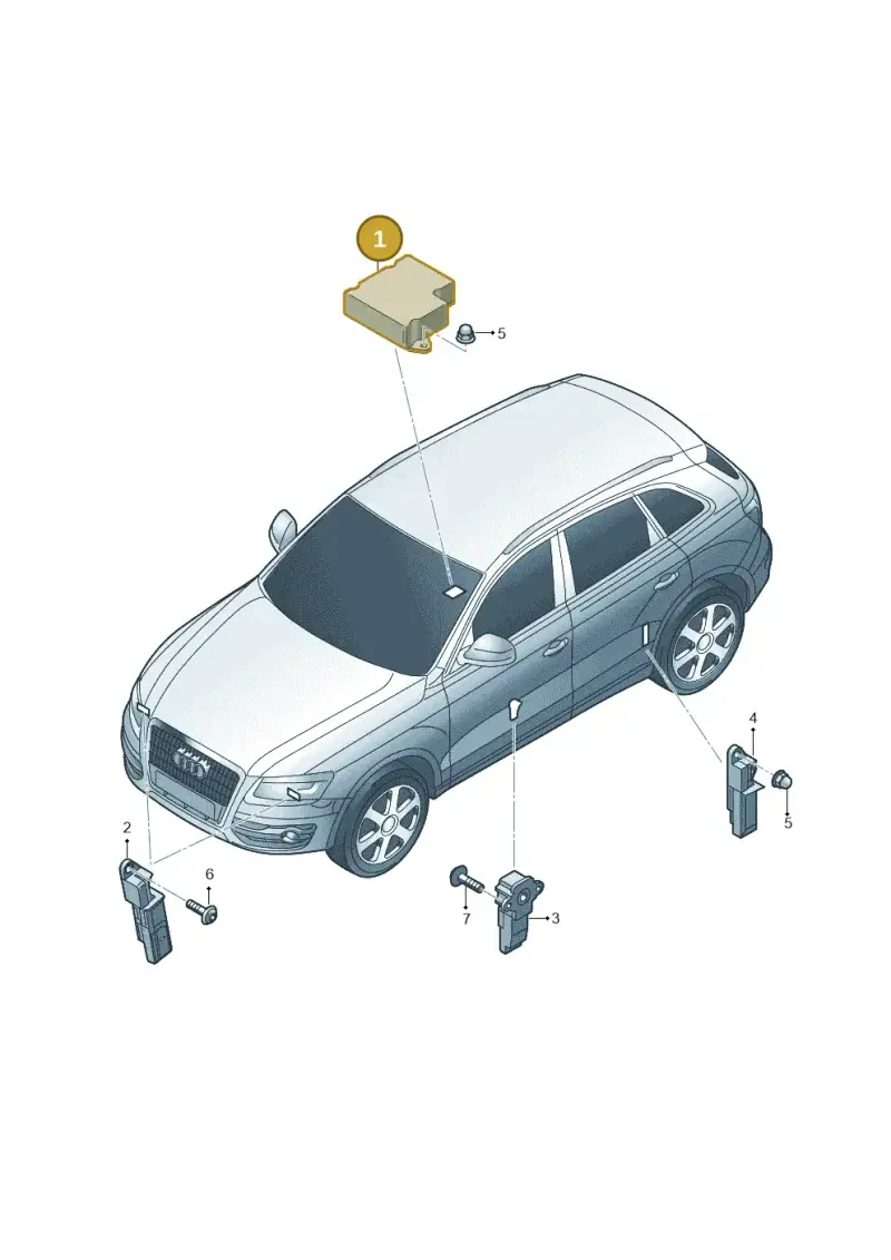 8K0959655R Audi Airbag Control Unit