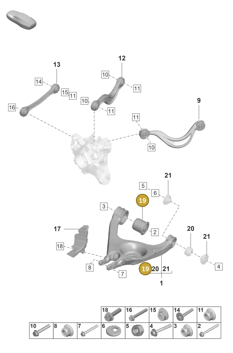 971505544 Porsche Hydro-Mounting