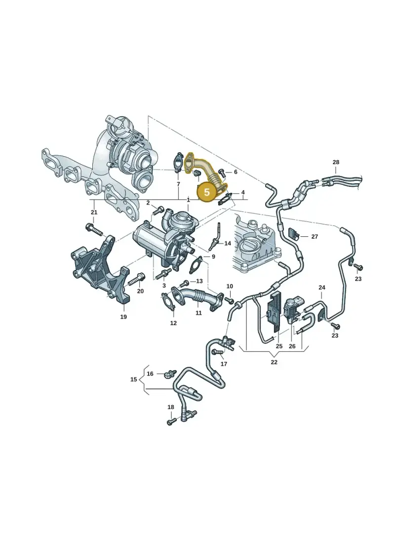 04L131521A Volkswagen Connecting Pipe