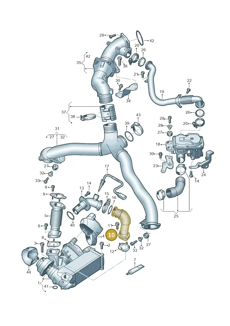 057131530G Volkswagen Connecting Pipe