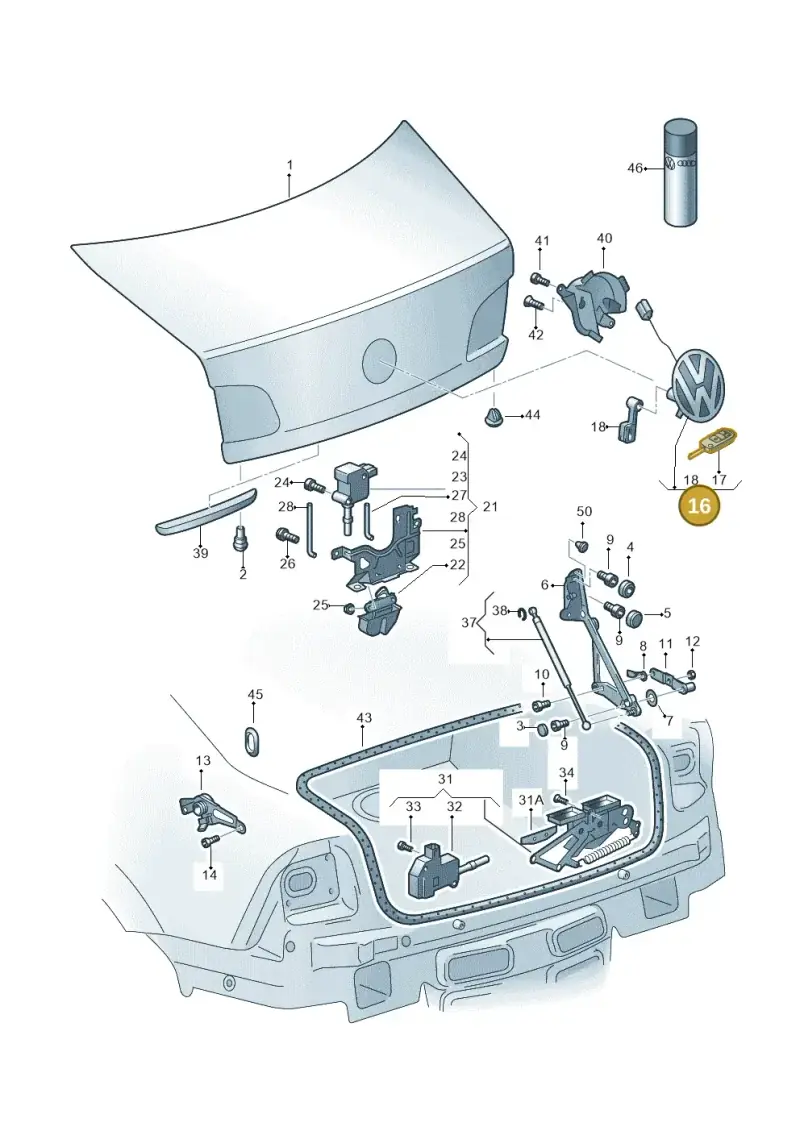 107827469BN Volkswagen Lock Cylinder