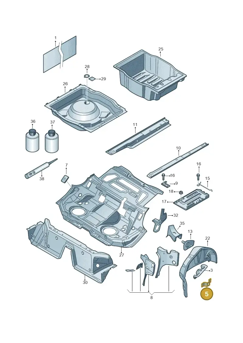 3C0802684 Volkswagen Filter Retainer