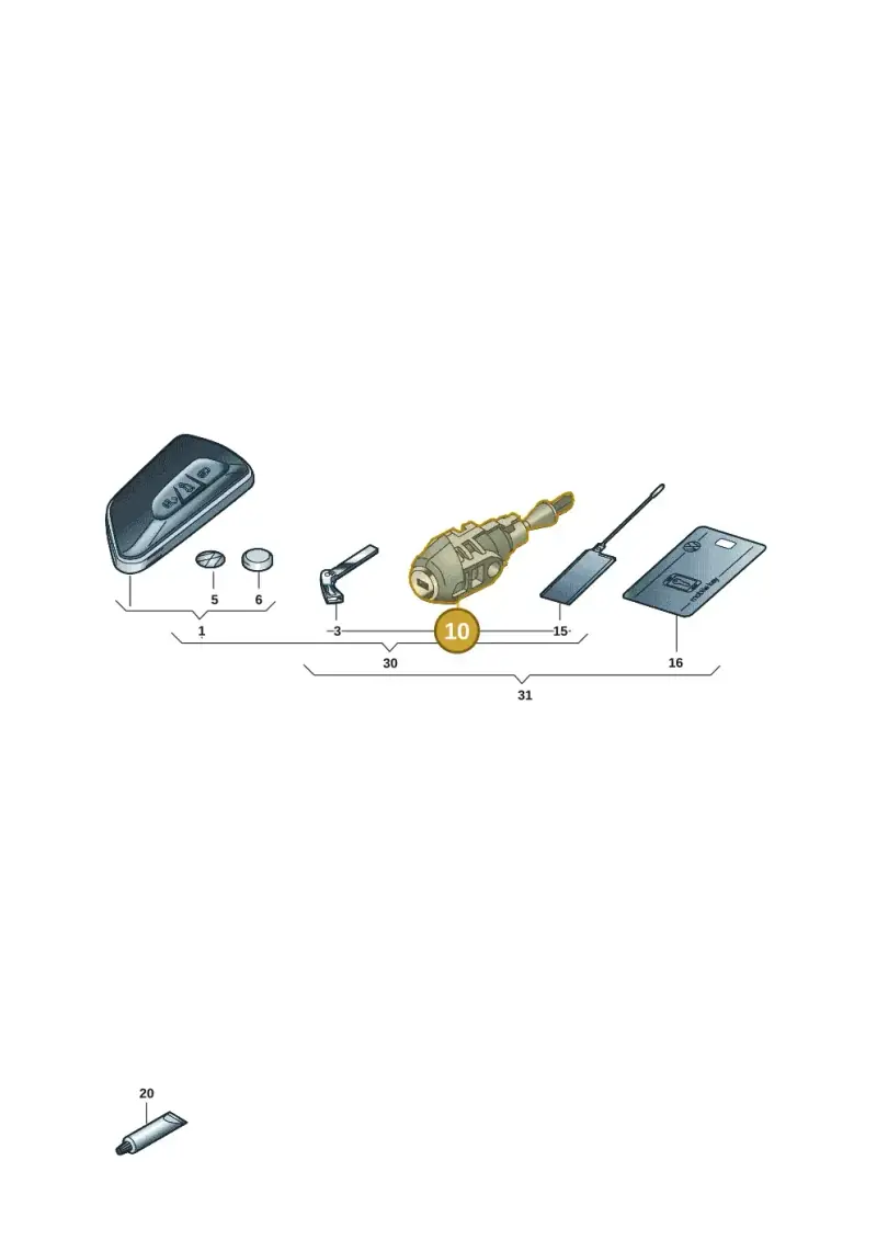 5H0837167AY Volkswagen Lock Cylinder