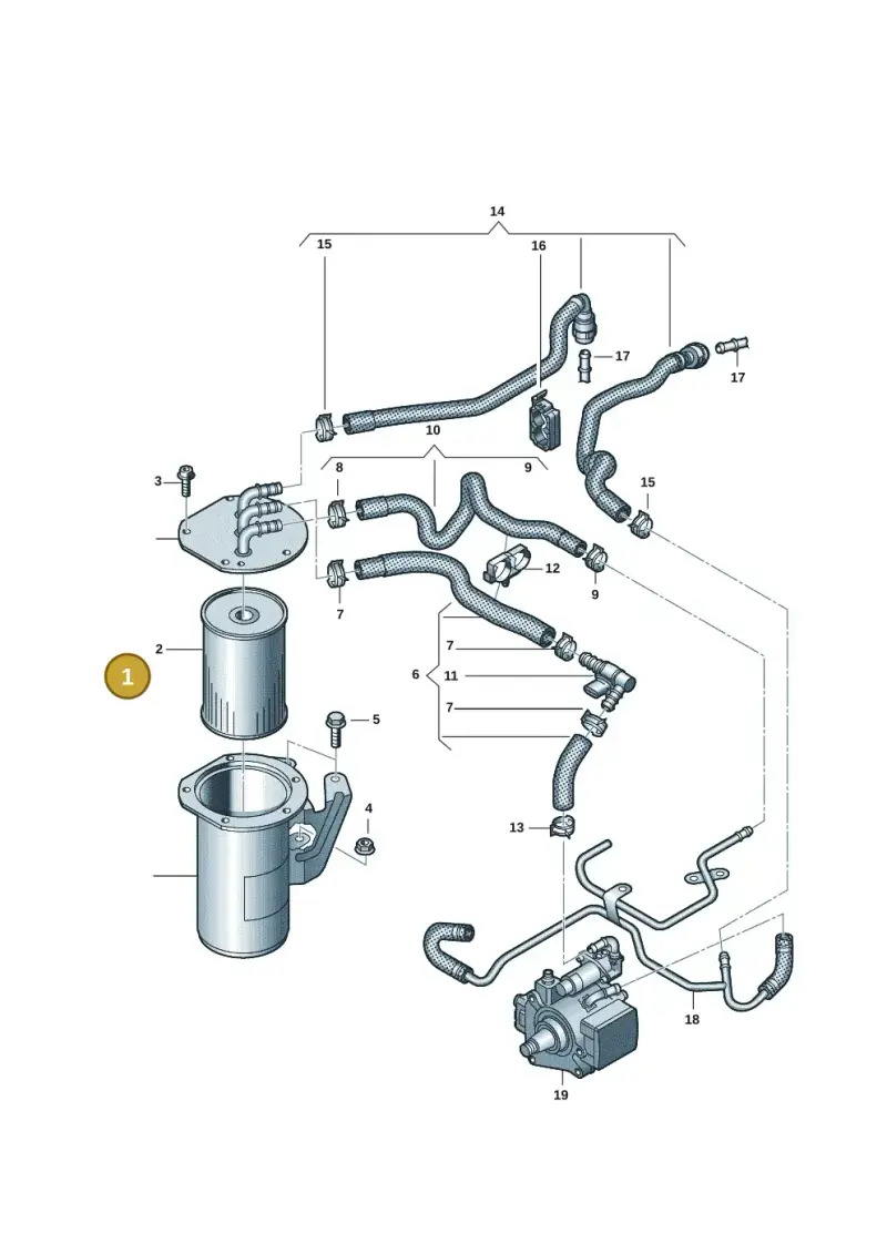 5Q0127400S Volkswagen Fuel Filter