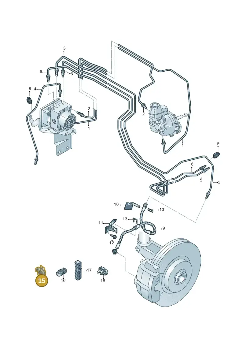 5Q0611797E — Audi Q3 quattro (2018-2019) diagram 597611200, position 15