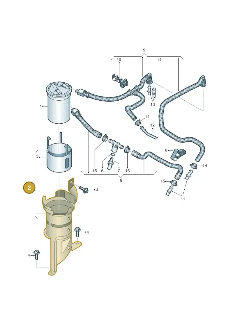 6R0127224F Volkswagen Fuel Filter Retainer
