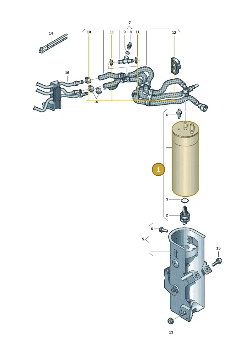 7E0127401A Volkswagen Fuel Filter
