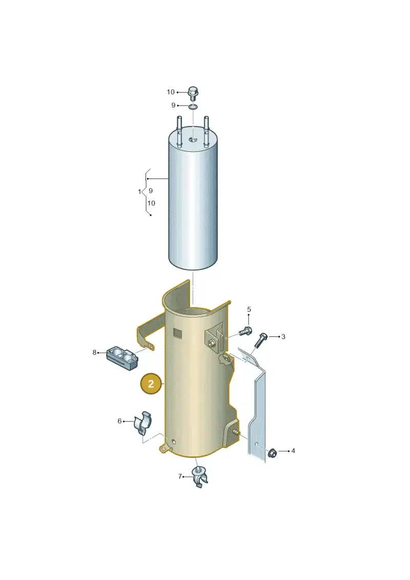 7H0127224B Volkswagen Fuel Filter Retainer