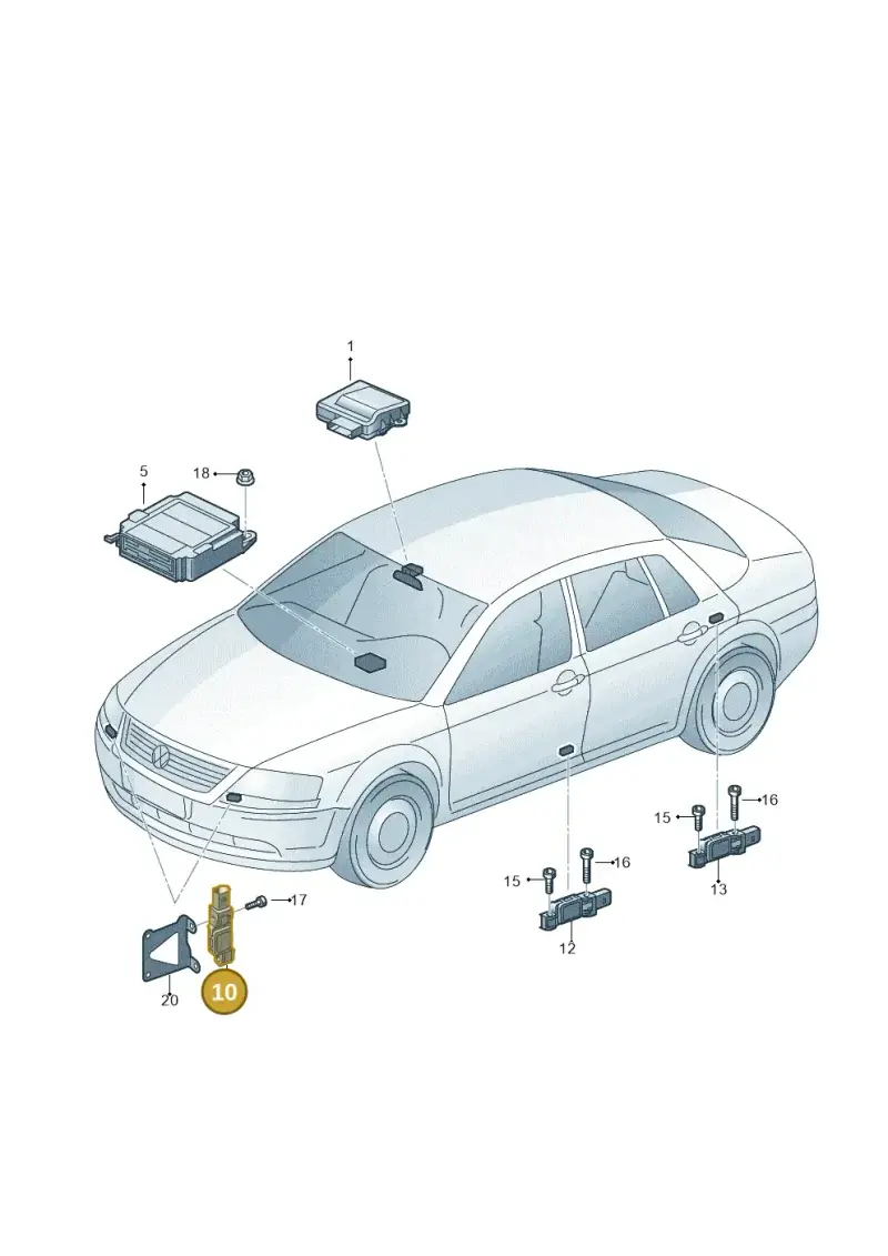 7L0909606D Volkswagen Crash Sensor