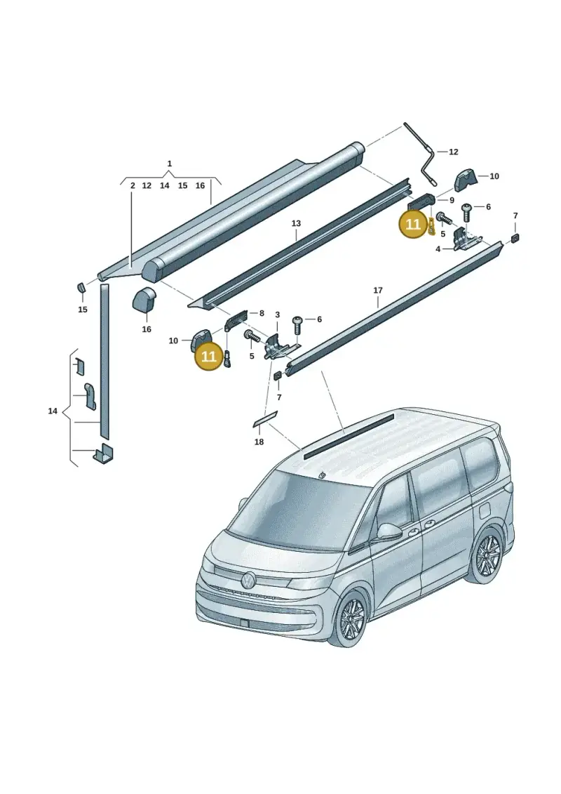 7T0860030 Volkswagen Lock Cylinder Set