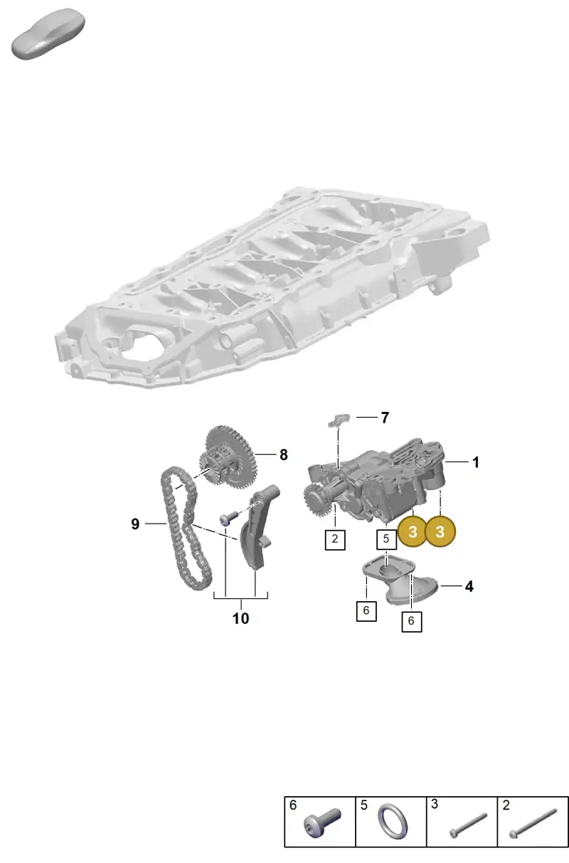N10736001 Volkswagen Hexagon Socket Flathead Bolt