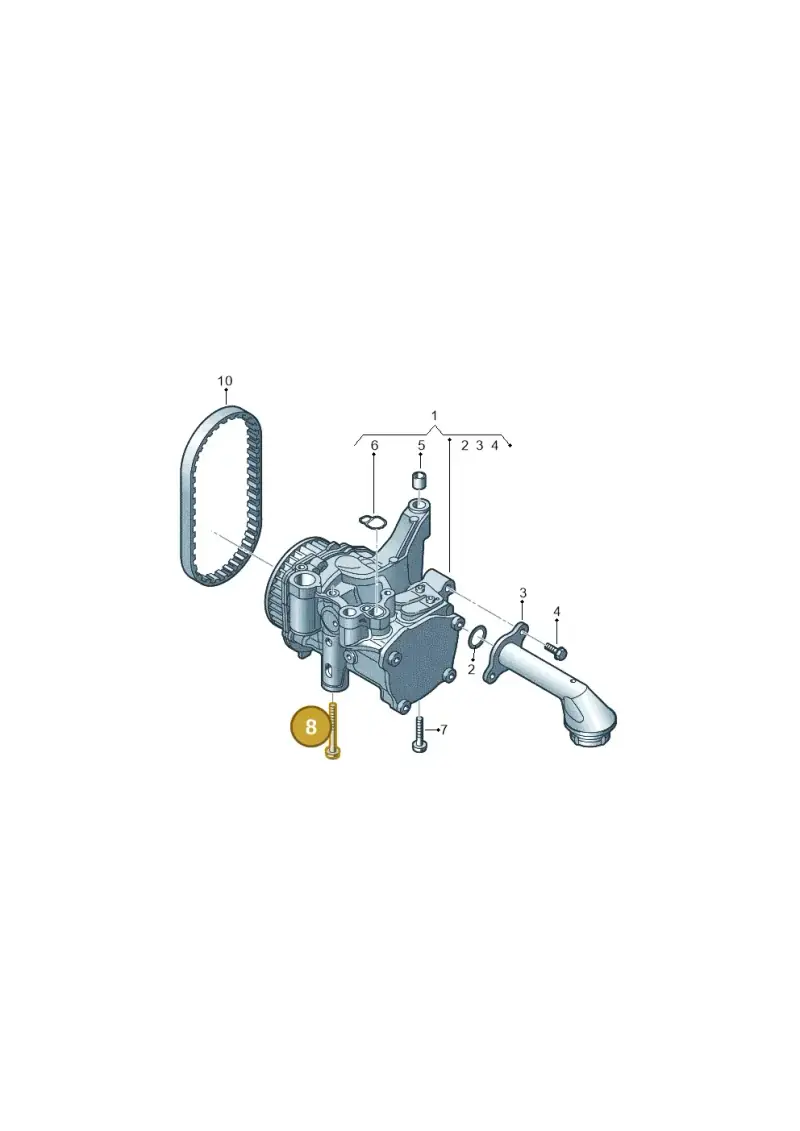 N10795501 Volkswagen Hex Collared Bolt