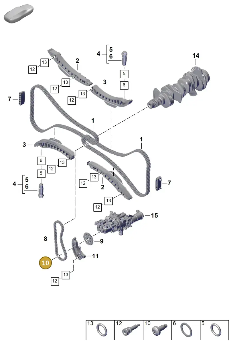 N90365901 Volkswagen Oval Hexagon Bolt