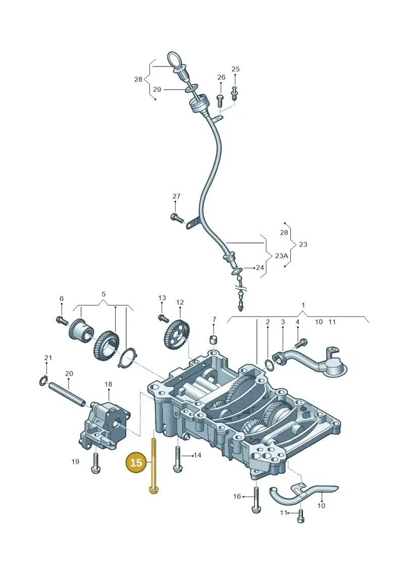 N91123401 Volkswagen Hex Collared Bolt