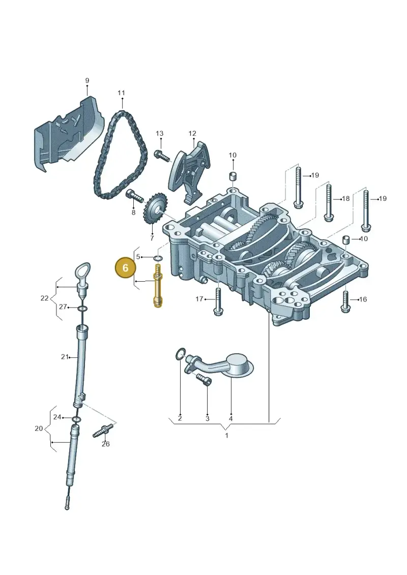 WHT000360B Volkswagen Hexagon Bolt