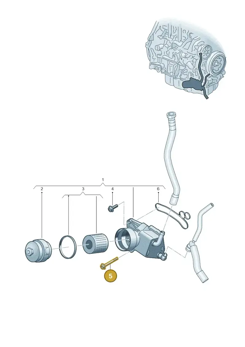 WHT010387 Volkswagen Oil Filter Housing Bolt