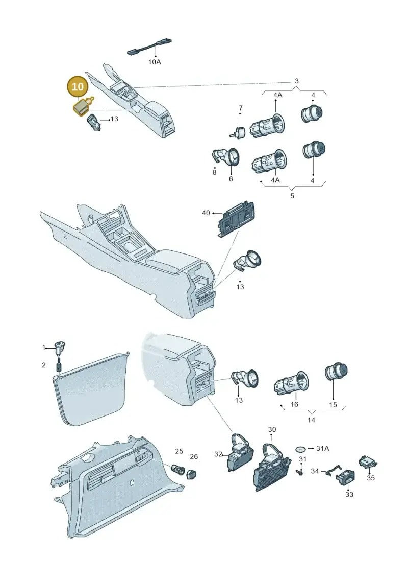 3V0919390B — Skoda Kodiaq (2018-2022) diagram 834919070, position 10