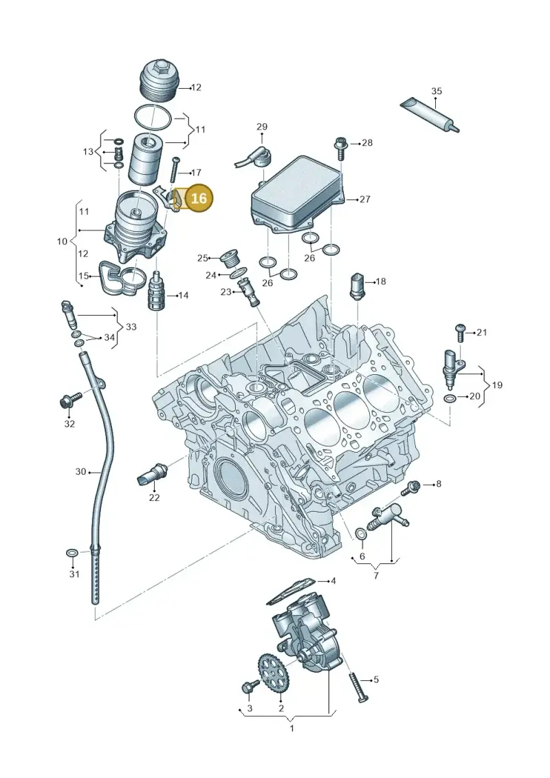 06M115261G Audi Bracket