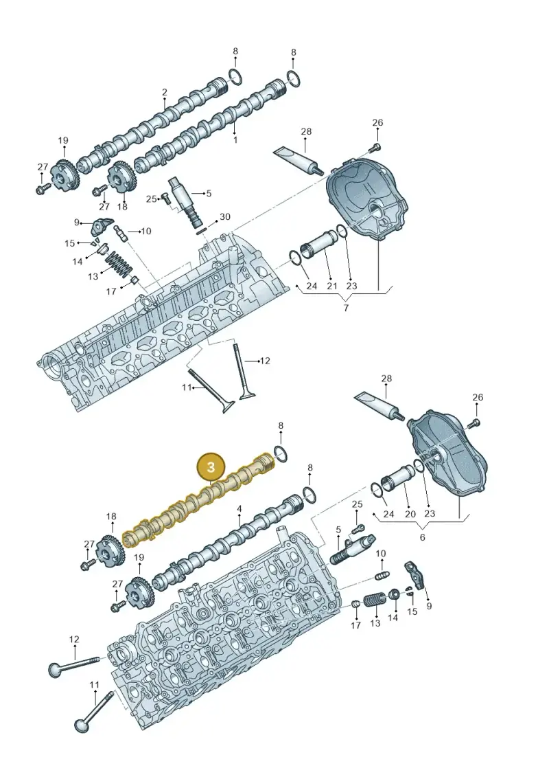 07L109103B Audi Camshaft