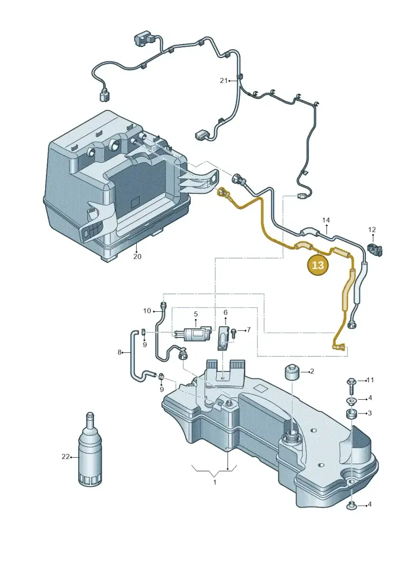 4H0131961C Audi Transfer Line for Reducing Agent