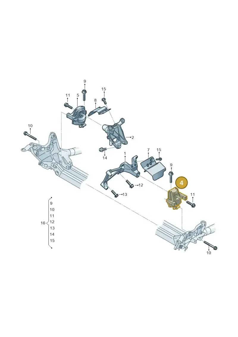 4M0199371HG Audi Hydro-Mounting
