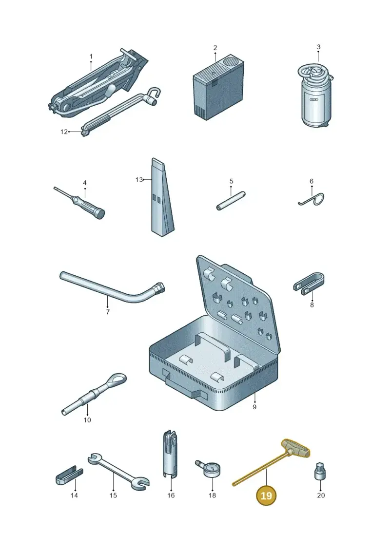 4S7825381 Audi Emergency Key